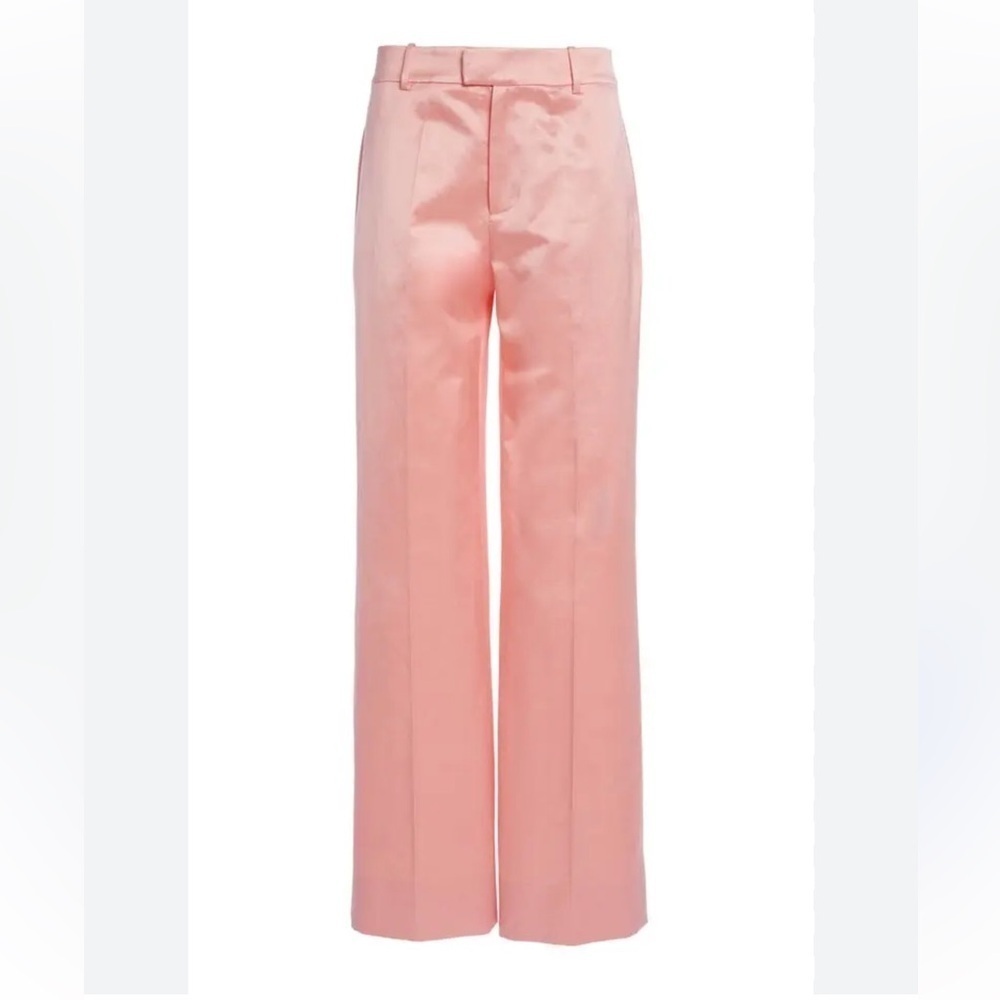 Del Core Pants Woman peach satin pant size 42 NWT